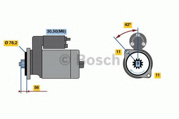 BOSCH 0 986 020 210 Стартер 