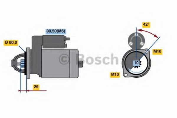 BOSCH 0 986 020 360 Стартер 