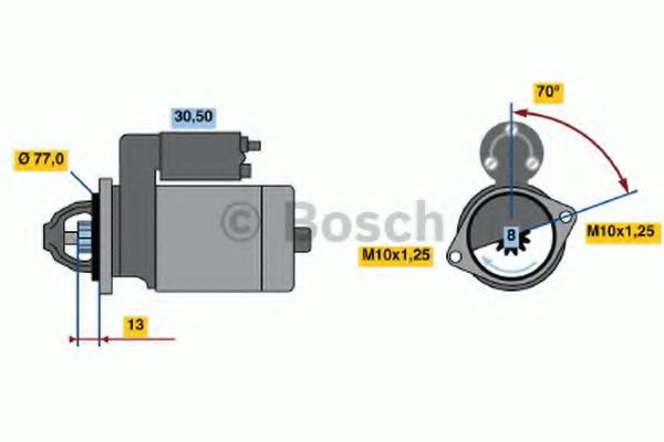BOSCH 0 986 020 381 Стартер 