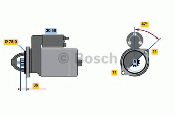 BOSCH 0 986 020 441 Стартер<br >D15Z3 
