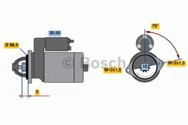 BOSCH 0 986 020 521 Стартер 