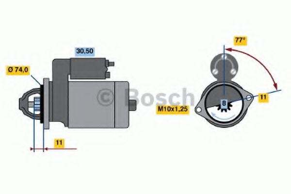 BOSCH 0 986 020 531 Стартер<br >01 1992 