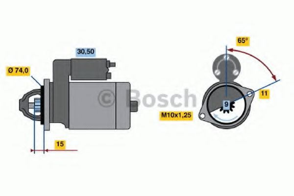 BOSCH 0 986 020 571 Стартер 12 2002 для TOYOTA ECHO (Тойота/тоета Эчо) BOSCH 0 986 020 571 Стартер 12 2002 для TOYOTA ECHO (Тойота/тоета Эчо)