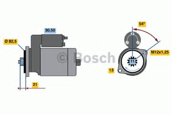 BOSCH 0 986 020 591 Стартер<br >Автоматическая коробка передач 