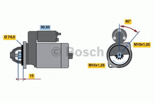 BOSCH 0 986 020 641 Стартер<br >Автоматическая коробка передач 