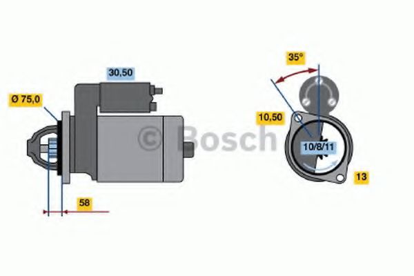 BOSCH 0 986 020 691 Стартер<br >VQ20DE 