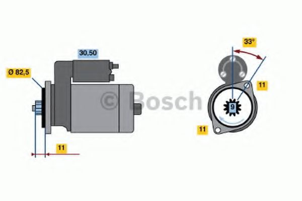 BOSCH 0 986 020 711 Стартер 