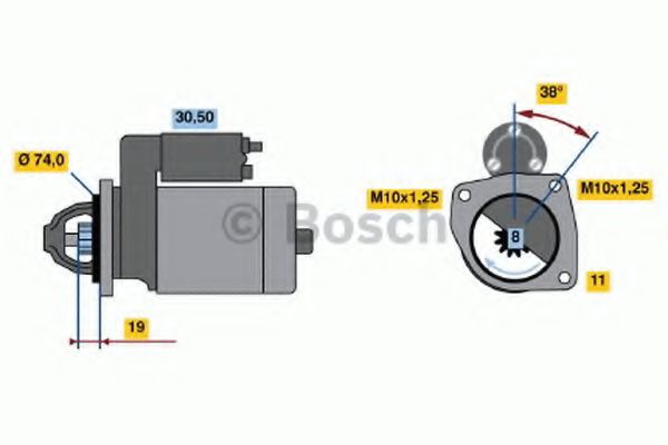 BOSCH 0 986 020 731 Стартер 
