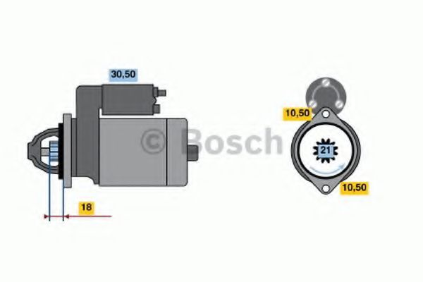 BOSCH 0 986 020 741 Стартер 
