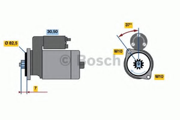 BOSCH 0 986 020 751 Стартер<br >SR20DE 