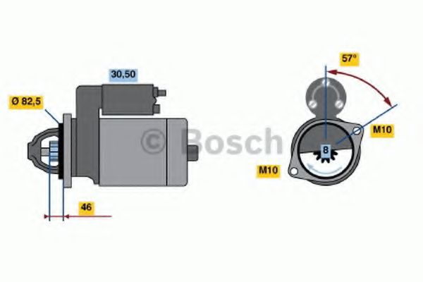 BOSCH 0 986 020 821 Стартер 