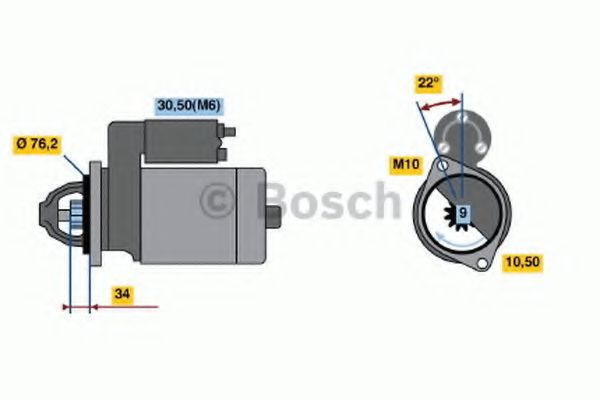 BOSCH 0 986 020 850 Стартер 