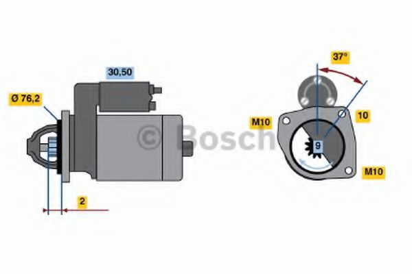 BOSCH 0 986 020 860 Стартер 