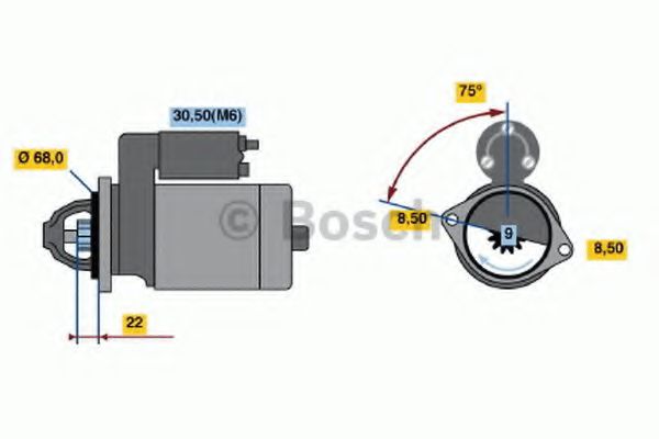 BOSCH 0 986 020 870 Стартер<br >11 2010 
