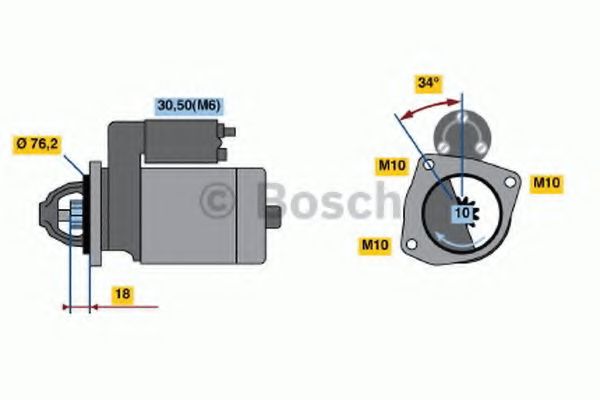 BOSCH 0 986 020 900 Стартер 
