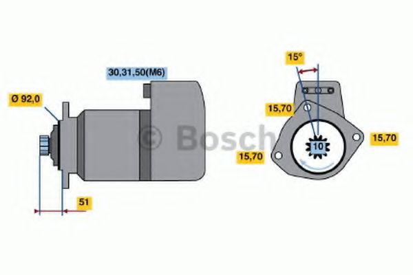 BOSCH 0 986 021 020 Стартер 