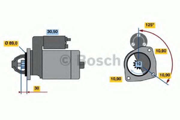 BOSCH 0 986 021 190 Стартер 