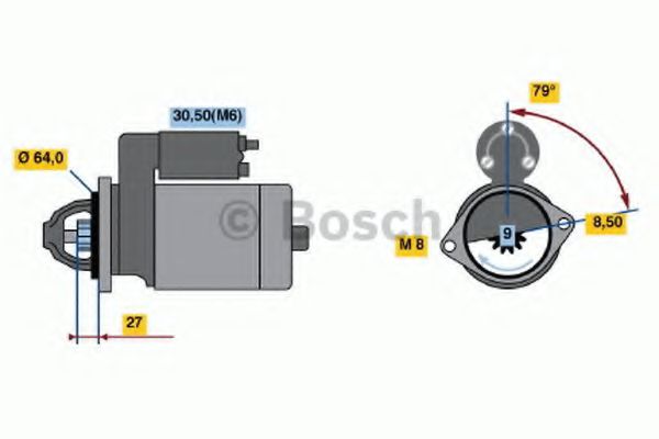 BOSCH 0 986 021 240 Стартер 
