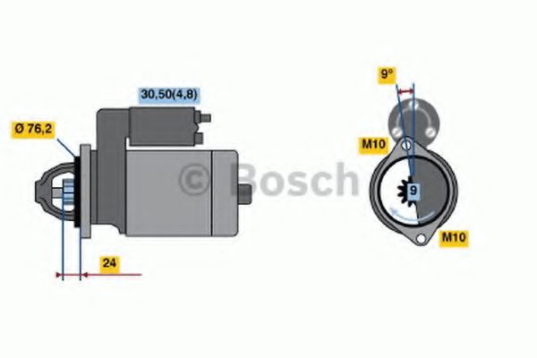 BOSCH 0 986 021 510 Стартер 