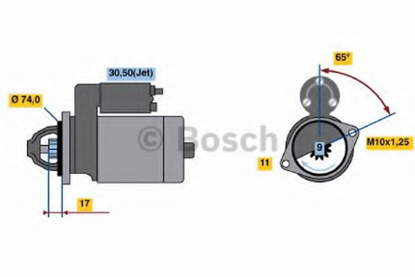 BOSCH 0 986 021 530 Стартер 