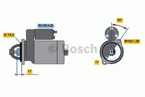 BOSCH 0 986 021 560 Стартер 