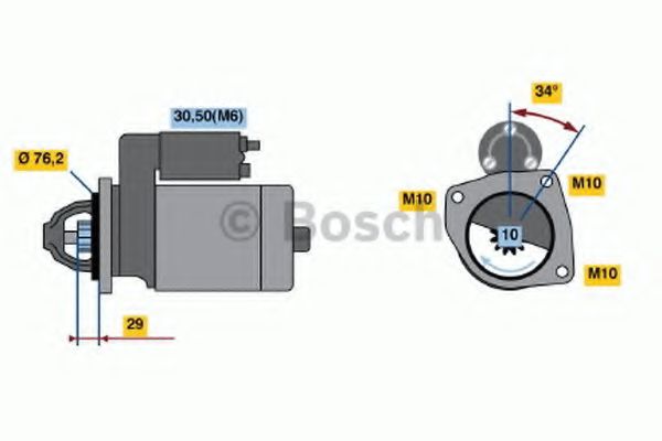 BOSCH 0 986 021 580 Стартер 