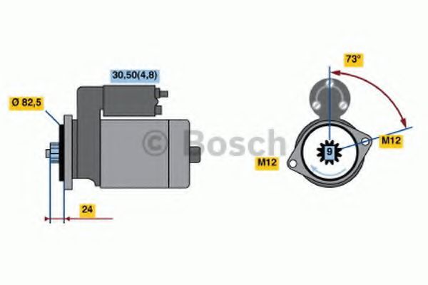 BOSCH 0 986 021 630 Стартер 