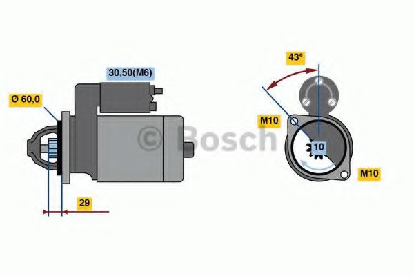 BOSCH 0 986 021 800 Стартер 