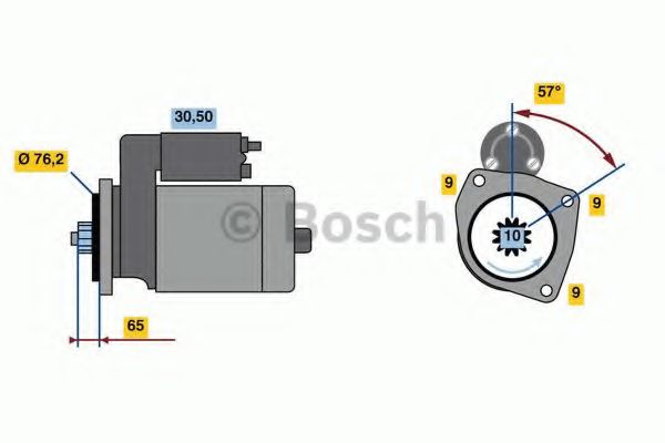 BOSCH 0 986 021 870 Стартер 
