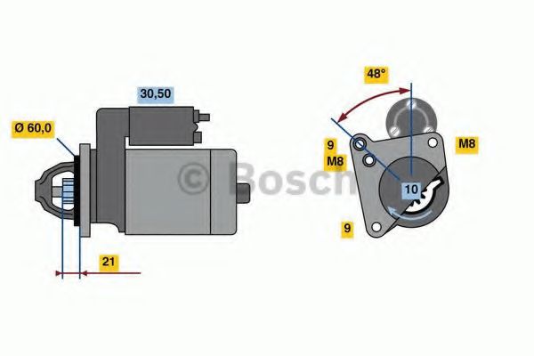 BOSCH 0 986 021 970 Стартер<br >5FV<EP6CDT> 