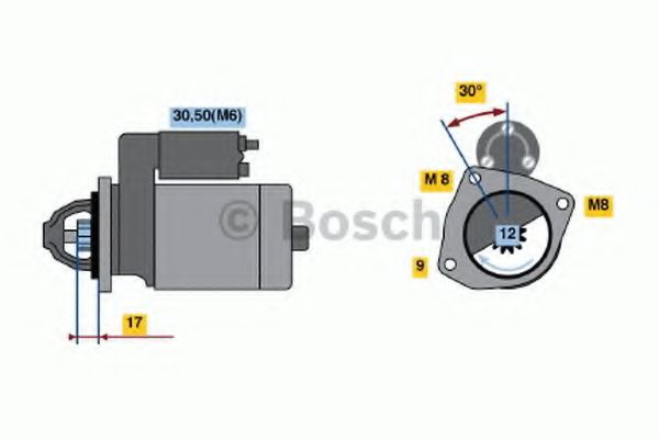BOSCH 0 986 022 121 Стартер 11 2012 для FORD (Форд) BOSCH 0 986 022 121 Стартер 11 2012 для FORD (Форд)