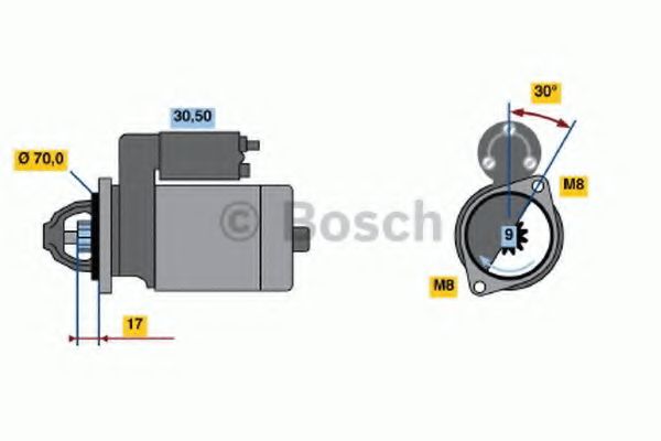BOSCH 0 986 022 151 Стартер<br >02 2004 