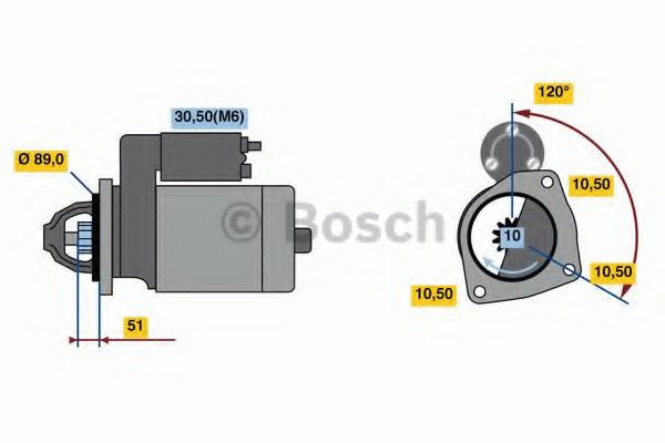 BOSCH 0 986 022 400 Стартер 