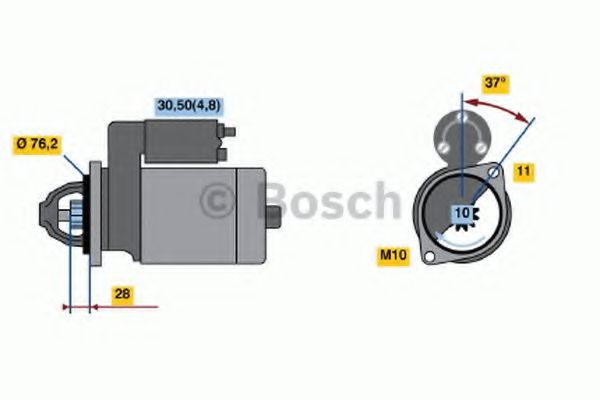 BOSCH 0 986 022 450 Стартер 
