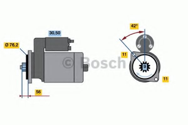 BOSCH 0 986 022 470 Стартер 