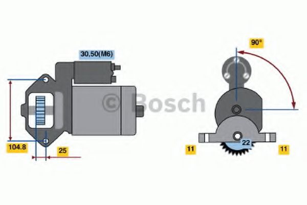 BOSCH 0 986 022 561 Стартер 