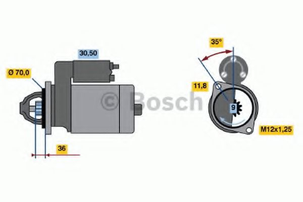 BOSCH 0 986 022 611 Стартер<br >12 2005 