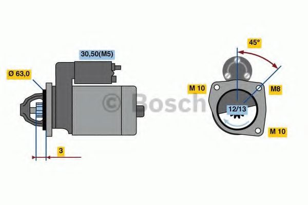 BOSCH 0 986 022 800 Стартер 09 2013 для DACIA SANDERO (Дача Сандэро) BOSCH 0 986 022 800 Стартер 09 2013 для DACIA SANDERO (Дача Сандэро)