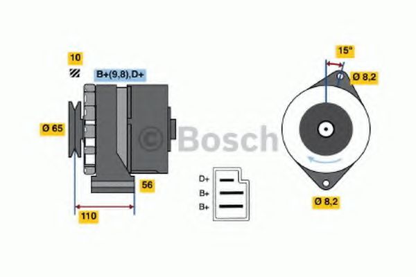 BOSCH 0 986 030 610 Генератор 45 для VOLKSWAGEN VANAGON III (Фольксваген Vанагон 3) BOSCH 0 986 030 610 Генератор 45 для VOLKSWAGEN VANAGON III (Фольксваген Vанагон 3)