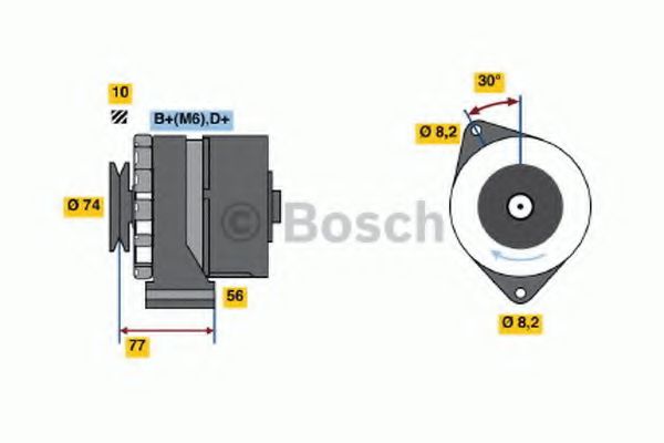 BOSCH 0 986 030 690 Генератор 65 для BMW 3 (Бмв 3) BOSCH 0 986 030 690 Генератор 65 для BMW 3 (Бмв 3)