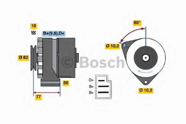 BOSCH 0 986 030 720 Генератор для SEAT (Сеат) BOSCH 0 986 030 720 Генератор для SEAT (Сеат)