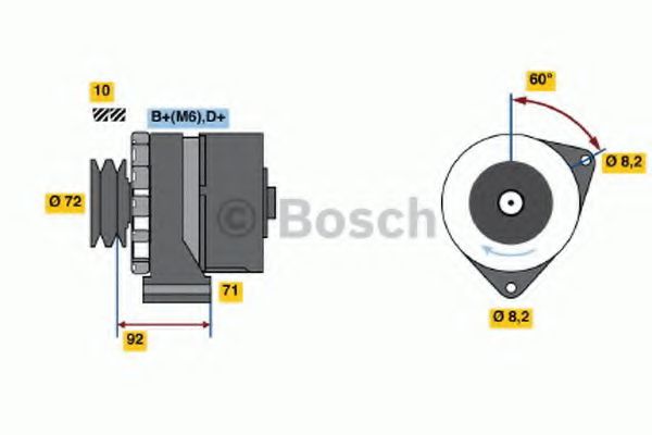 BOSCH 0 986 030 730 Генератор для VOLVO (Вольво) BOSCH 0 986 030 730 Генератор для VOLVO (Вольво)