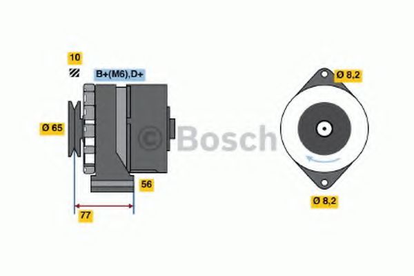 BOSCH 0 986 030 870 Генератор DELCO REMY для OPEL ASCONA B (Опель Асcона б) BOSCH 0 986 030 870 Генератор DELCO REMY для OPEL ASCONA B (Опель Асcона б)