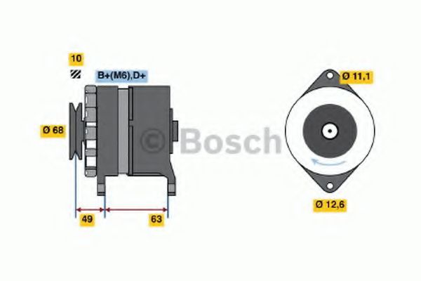 BOSCH 0 986 030 970 Генератор для FIAT (Фиат) BOSCH 0 986 030 970 Генератор для FIAT (Фиат)