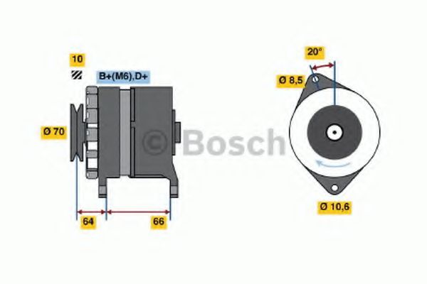 BOSCH 0 986 030 990 Генератор для PEUGEOT (Пежо) BOSCH 0 986 030 990 Генератор для PEUGEOT (Пежо)