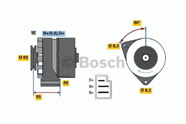 BOSCH 0 986 031 010 Генератор MOTOROLA для AUDI 80 (Ауди 80) BOSCH 0 986 031 010 Генератор MOTOROLA для AUDI 80 (Ауди 80)