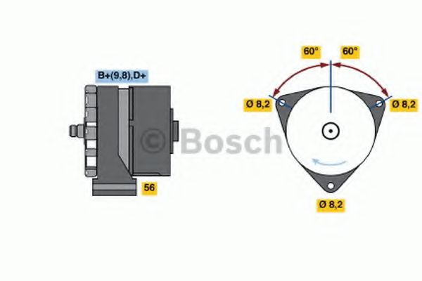 BOSCH 0 986 031 020 Генератор 35 для MERCEDES-BENZ T2/L (Мэрcэдэс-бэнз Т2/л) BOSCH 0 986 031 020 Генератор 35 для MERCEDES-BENZ T2/L (Мэрcэдэс-бэнз Т2/л)
