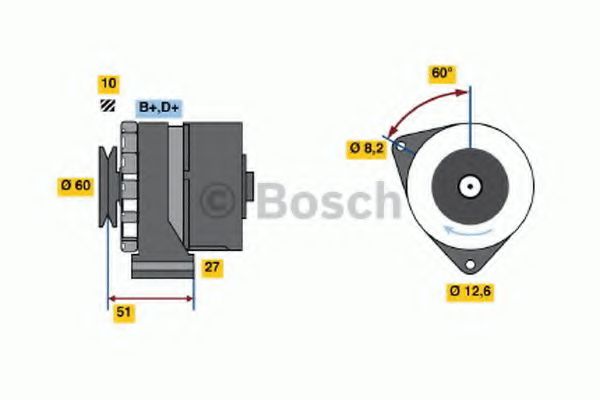 BOSCH 0 986 031 280 Генератор для ALFA-ROMEO (Алфа-ромэо) BOSCH 0 986 031 280 Генератор для ALFA-ROMEO (Алфа-ромэо)
