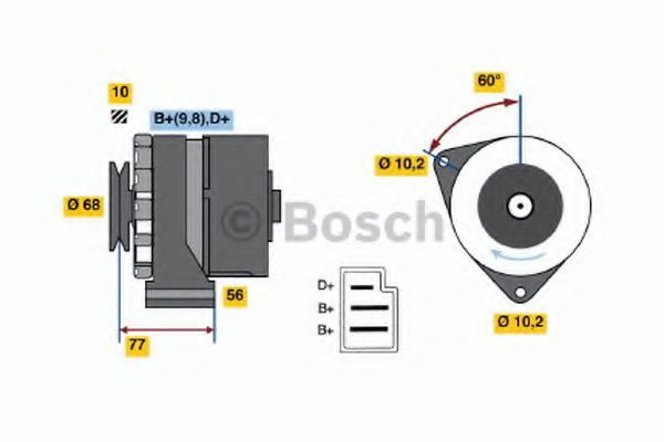 BOSCH 0 986 031 420 Генератор Standart для MERCEDES-BENZ SL (Мэрcэдэс-бэнз Сл) BOSCH 0 986 031 420 Генератор Standart для MERCEDES-BENZ SL (Мэрcэдэс-бэнз Сл)