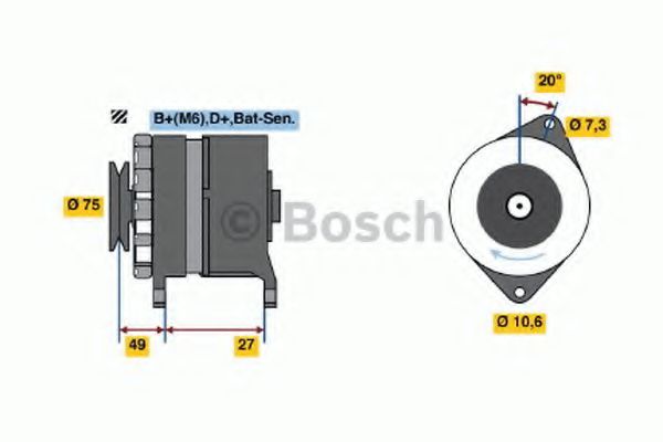 BOSCH 0 986 031 641 Генератор B14. 0A для VOLVO 340-360 (Вольво 340-360) BOSCH 0 986 031 641 Генератор B14. 0A для VOLVO 340-360 (Вольво 340-360)